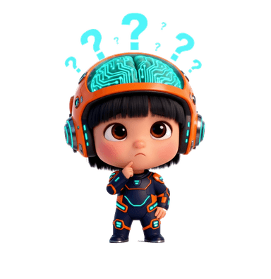 Kai thinking about joining a game with calm word bubbles